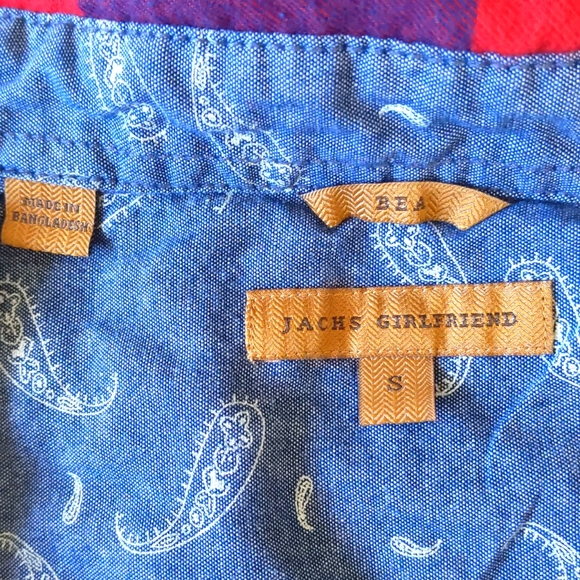 Jachs Girlfriend Plaid Shirt Red, Blue Size Small - Picture 6 of 10